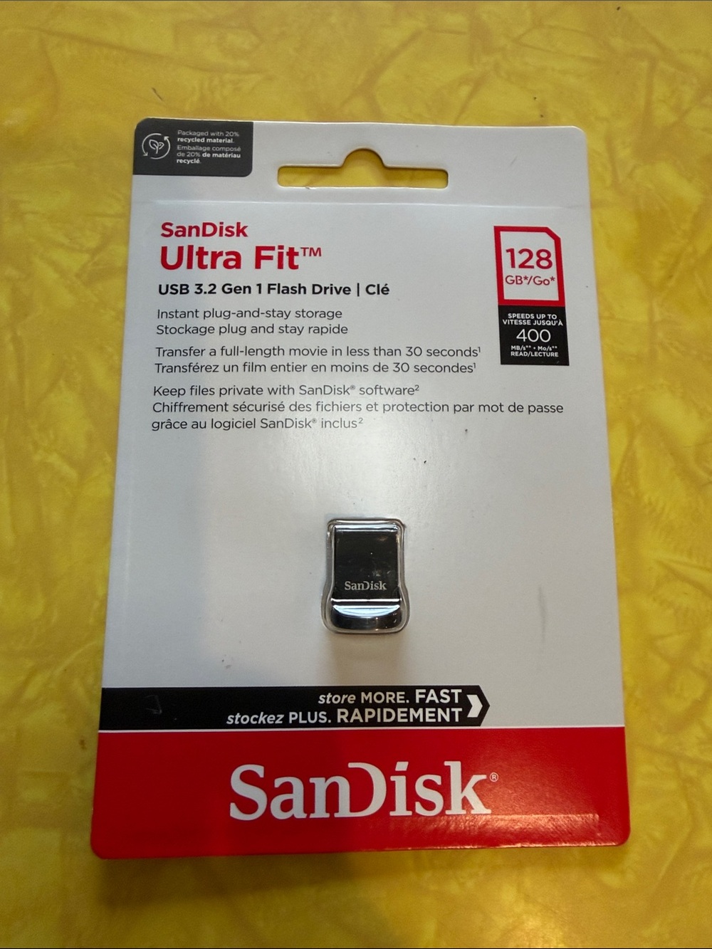 Sandusky Ultra Fit USB 3.2 Ultra Fit 128GB Flash Drive